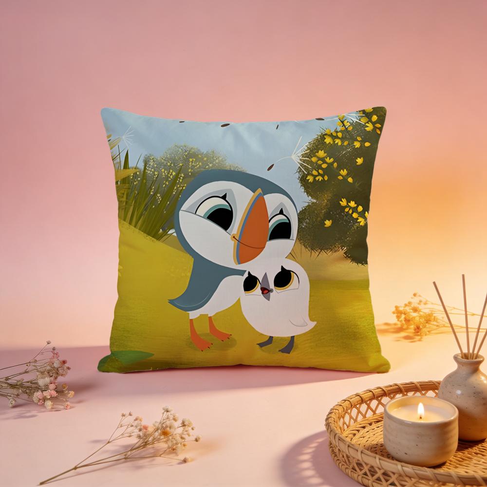 

Hot PPuffin Rockiou Cushion Cover Comfortable Durable Pillow Cover MultiScene for Home Office Car Sofa 30X30cm