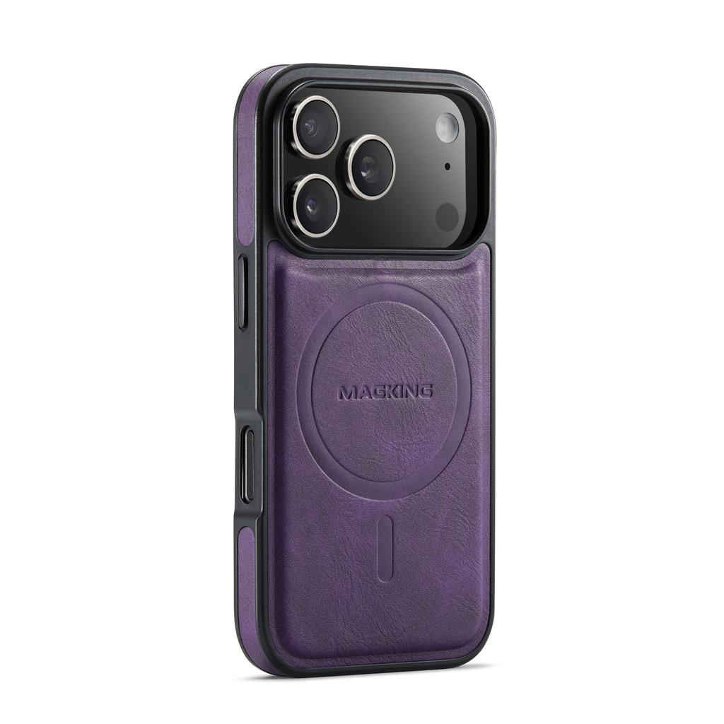 Business Phone Case for iPhone 17 Pro Max 16E 17Air 16 Pro 15 Plus 14 13 12 Magnetic Auto Leather+TPU+PC Full Protection Cover