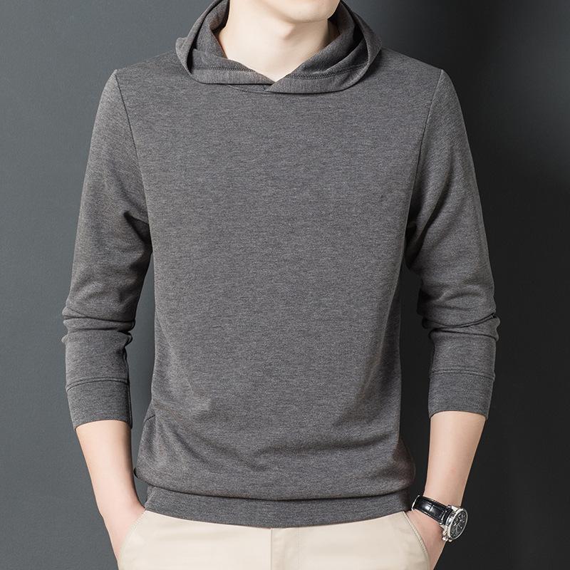 

Осень Новая китайская молодежная мужская толстовка с капюшоном, мужская повседневная однотонная модная трендовая нижняя мужская одежда 4XL