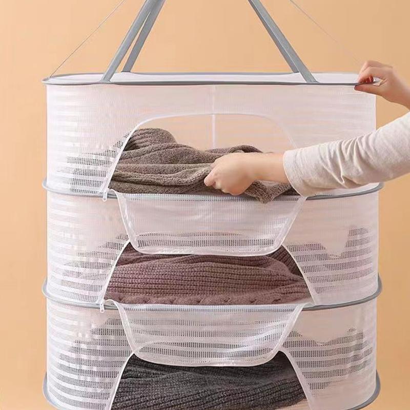 1Pc Multifunctional Household Drying Net Drying Fish Dry Insect Proof Drying Net Drying Clothes Windproof Folding Closed