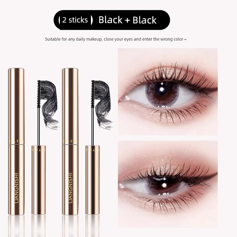 Mascara Waterproof Long Curling Not Smudge Bruch Head Extremely Fine Eyeliner Brown Long Lasting Flagship Store Genuine Goods