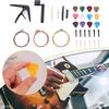 48/66PCS Guitar Strings Kit Guitar Tool Changing Kit Include Guitar Strings Capo 3-in-1 Restring Tool Bridge Pins Nuts&Saddles