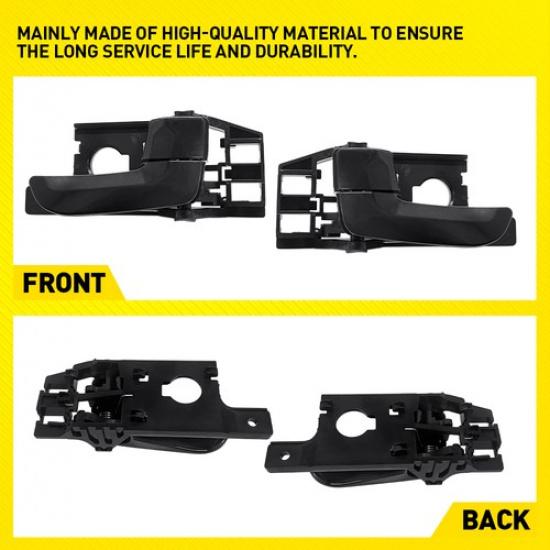 2X Black Interior Door Handles For 2005-2010 Kia Sportage LH RH Side Plastic EXV