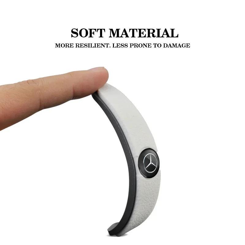 Twsqj4 2025 Hot 4Pcs Rubber Anti Collision Strip Car Door Rearview Mirror Protector Stickers For Mercedes Benz AMG GLC GLE W204 W205 W2
