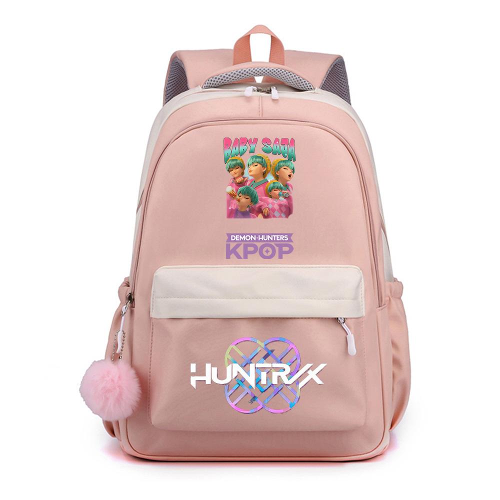 Zaino Stampato K-Pop Cartone Animato Anime per Studente Ragazzo Ragazza Zaino Scolastico Borsa per Libri Regalo Bambino Donna Grande Capacità Impermeabile Borsa da Viaggio Mochila
