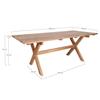Table à manger - Jardin - Bois massif - 6 places - Contemporain - Design