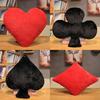 Classic Card Suit Plush Pillow With Soft Short Plush Cover For Home Decor And Lounge Comfort