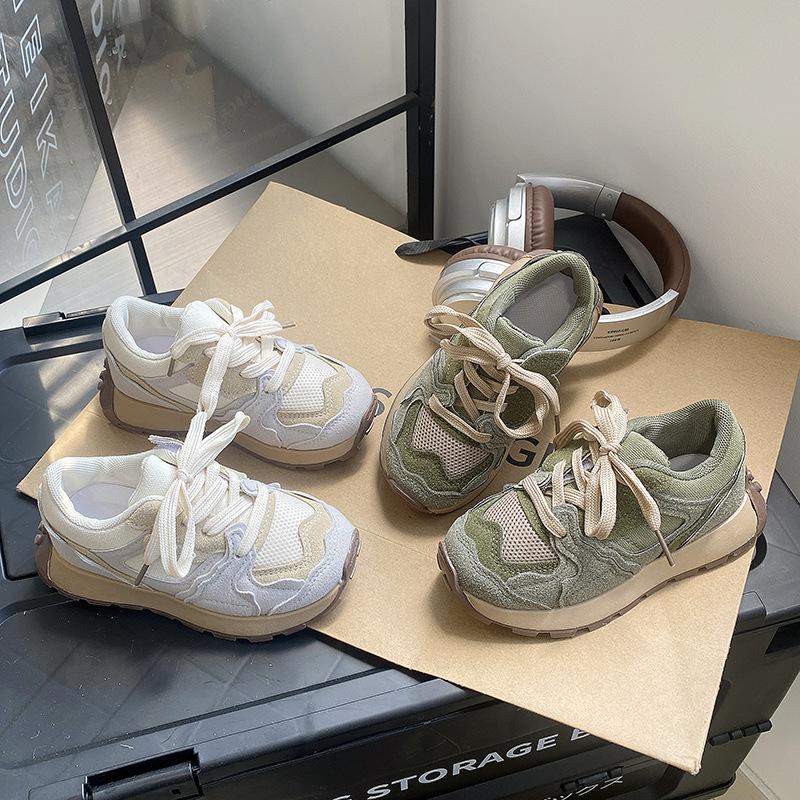 Children's sports shoes 2025 spring and autumn new boys' shoes girls' dad shoes breathable mesh Forrest Gump shoes trendy brand