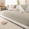 Nordic Style Light Luxury Sofa Cushion Chenille Anti-Scratching Non-Stick Wool Sofa Cover Towel Non-Slip All-Season Universal Seat Cushion