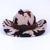 Xiyin Cow Head Mark Cow Pattern Woolen Top Hat Western Cowboy Hat Jazz Hat