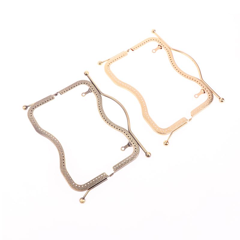 1 Stück Modische Damen Taschen Griff Metall DIY Münzbeutel Tasche Griff Handtasche Verschluss Schloss Bogenrahmen Taschen Zubehör