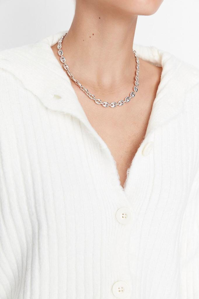 Women's Elegance Style Cardigan Pink Crop Soft Textured Stand Collar Knitwear Cardigan