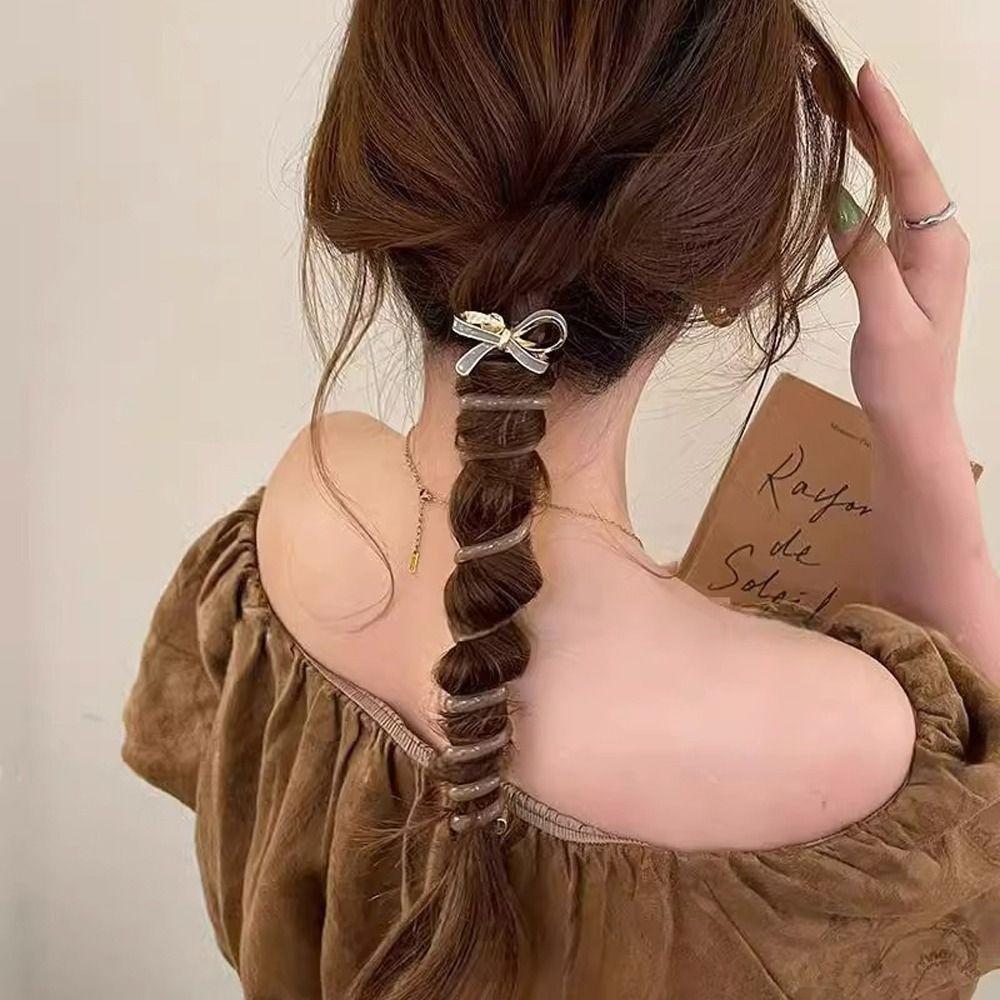 

Camellia Hair Bands Bowknot Telephone Line Hair Ring Sweet Female/Children