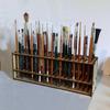 67Holes Wall Mount Premium Wooden Brush Holder Artist Desk Organizer Pencil Paint Brushes Display Storage Box Paint Brush Holder