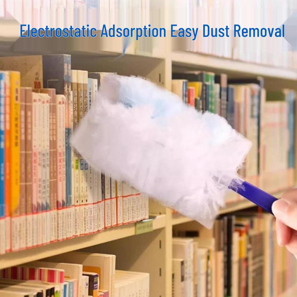 Retractable Electrostatic Dusting Duster - Efficient Dust Removal Tool for Household Cleaning