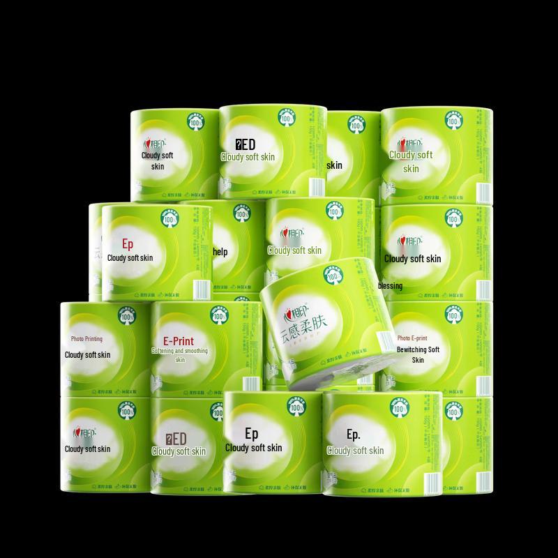 Hearttex Cloud Soft 4-Ply Cored Toilet Paper Rolls, 24-Roll Case