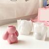 Flexible Reusable Handmade Mold Rabbit Shape Candle Holder Moulds Silicone Texture Suitable for Decorations and Present