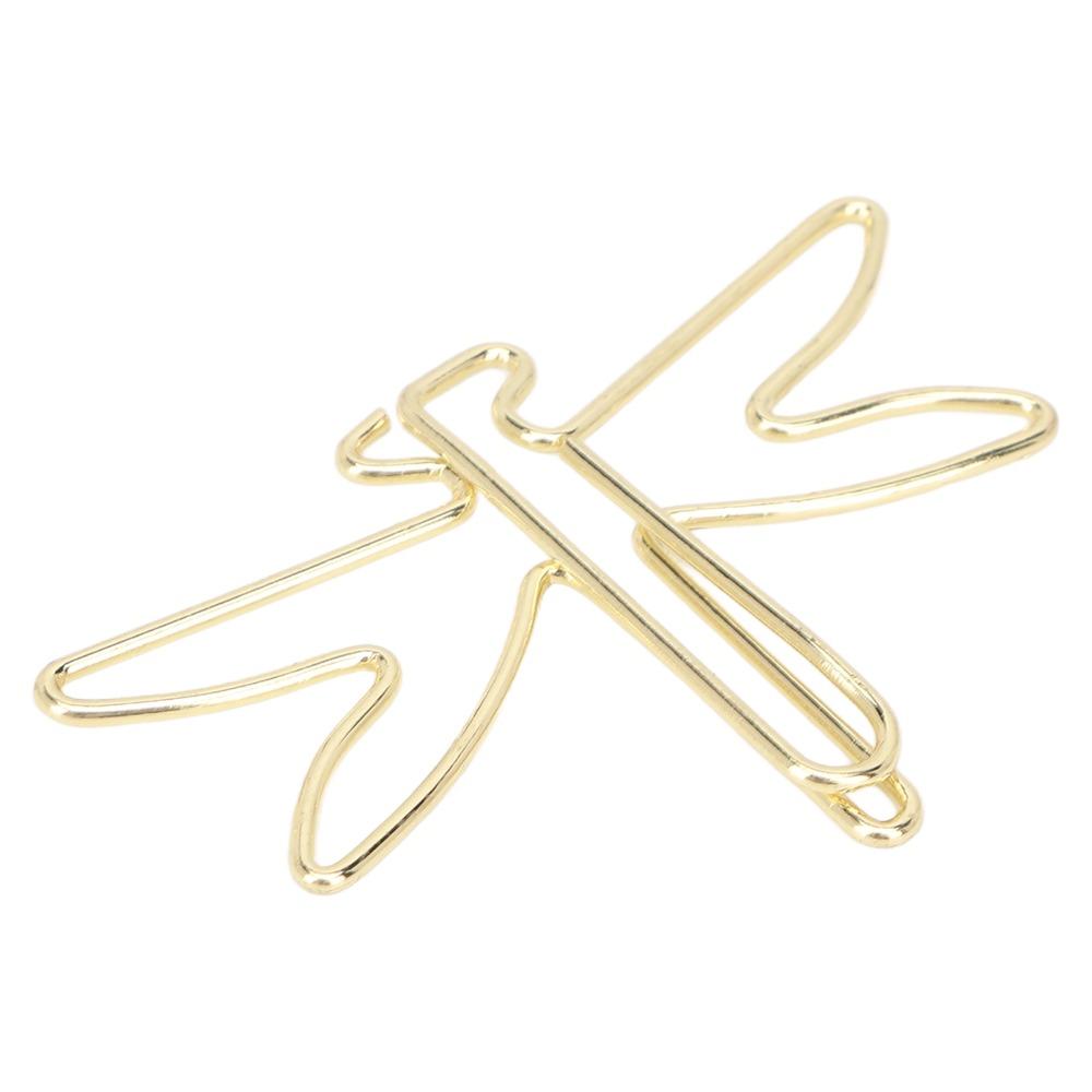 100Pcs Gold Large Cute Paperclips Electroplating Metal Jumbo Wide Clips Paper Clips  Ticket Holding