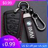2025 Leather Car Key Case Keychain Holder Protector Cover For BMW E90 E60 E70 E87 1 3 5 6 Series M3 M5 X1 X5 X6 Z4 Bag Auto
