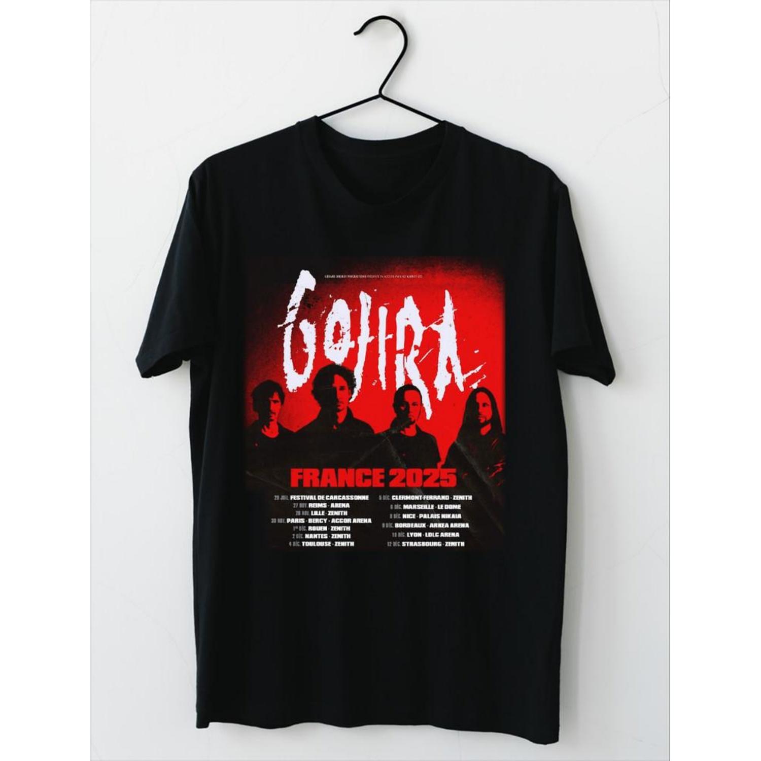 

NEW GOJIRA – FRANCE 2025 Tour Concert Black All Size T-Shirt Unisex T-Shirt S чёрный
