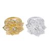 Gold Hollow Out Flower Napkin Ring Holder Metal Napkin Rings,Wedding Party Holiday Banquet Christmas Dinner