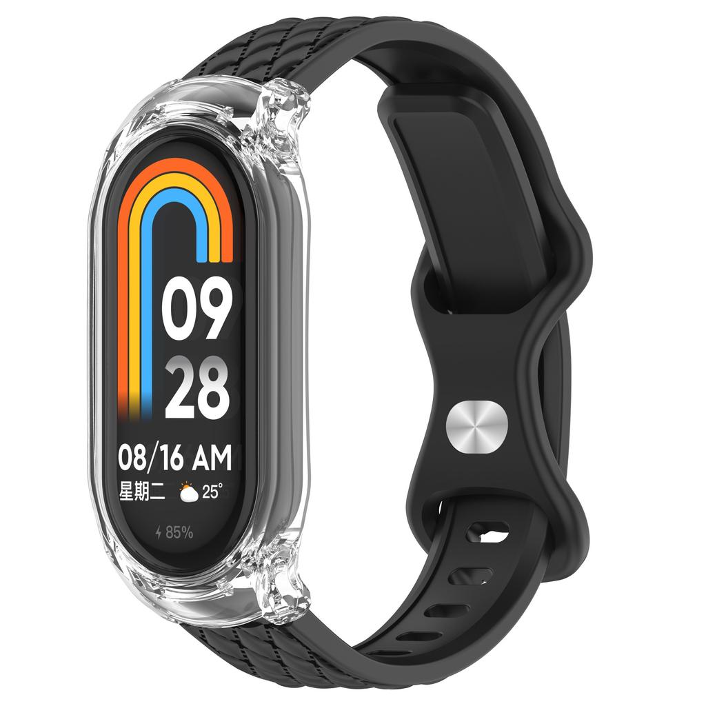 Etui+Silikonreim for Xiaomi Mi Band 10 Sport Gummibånd Armbånd pulseira correa for Xiaomi Smart Band 10 9 8 NFC Tilbehør