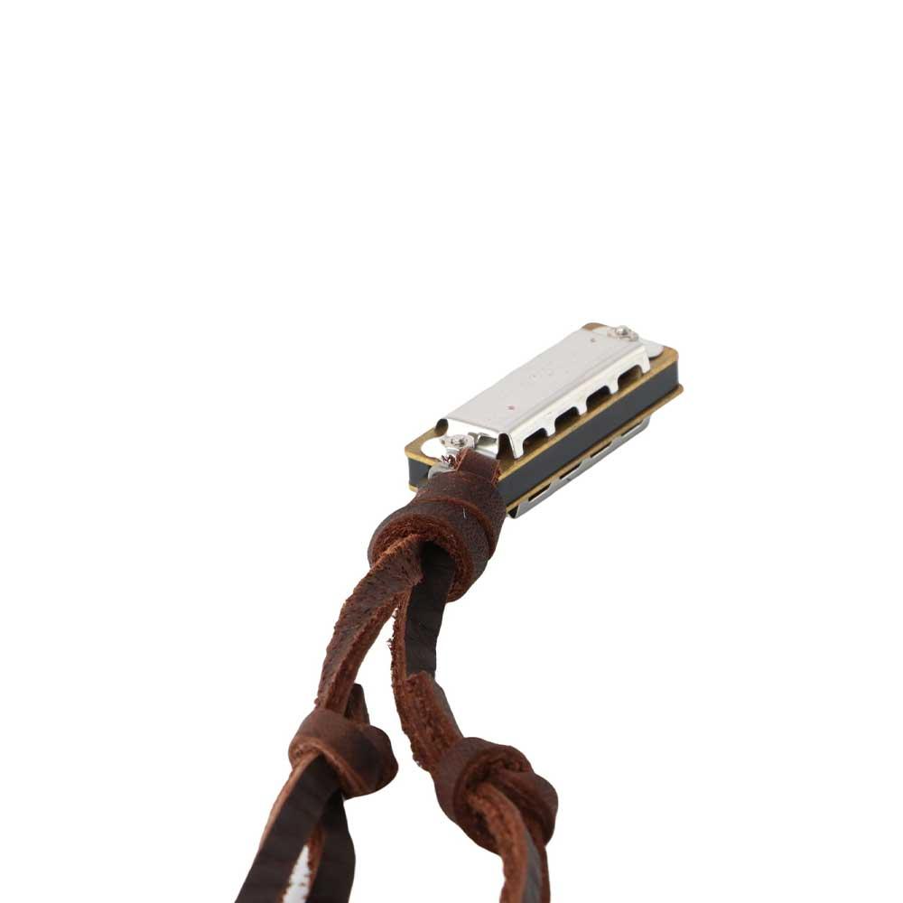 Jewelry Personalized Retro Leather Necklace Harmonica Pendant