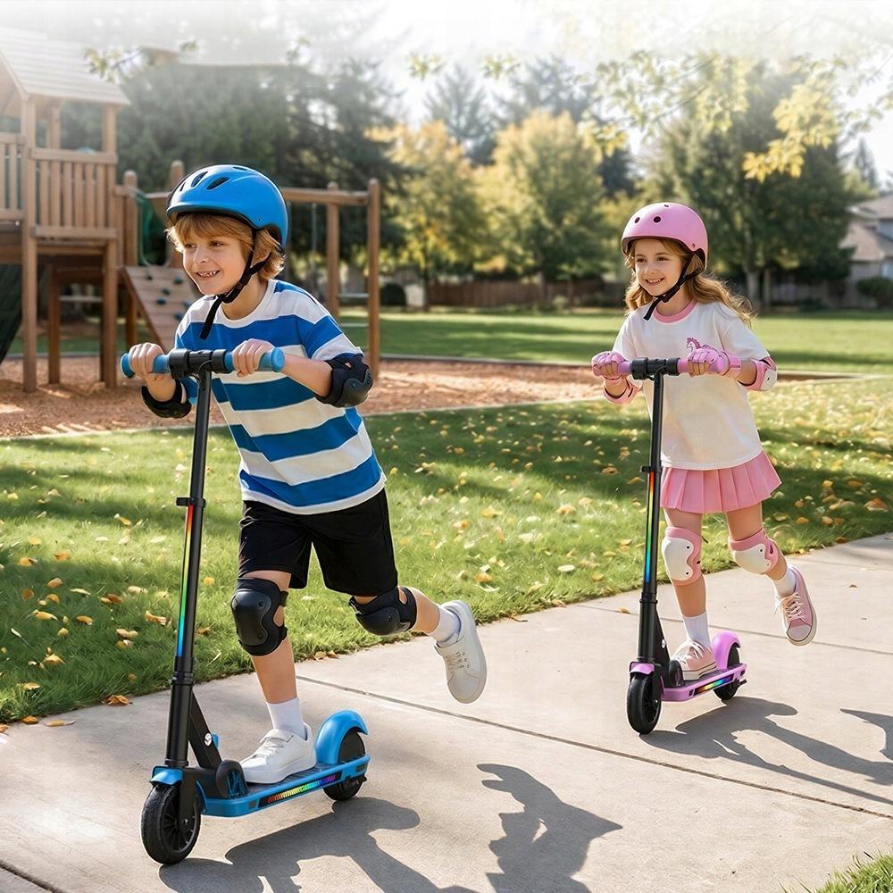Patinete LED Plegable K4-P para Niños – Capacidad de Peso 70 kg – Batería de 2.6Ah