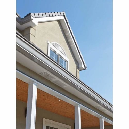 NASTA Eaves Ventilation Opening, Resin, KS-0811P-SG, Silver Gray, Body: 45cm Deep, Body: 25cm High, Body: 1.2cm Wide, Includes 4 Round Head Wood Screw