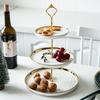 Ruhan European Style Ceramic 3-Tier Dessert Stand