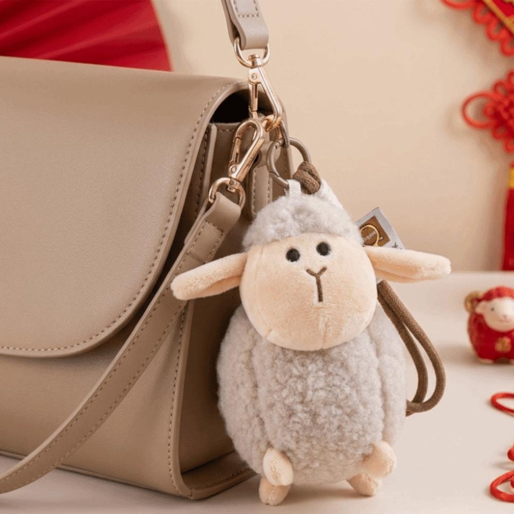12cm Pluizige Schaap Pluche Sleutelhanger Creatieve Pluche Schaap Sleutelhouder Pluche Schaap Speelgoed Kinder Cadeau