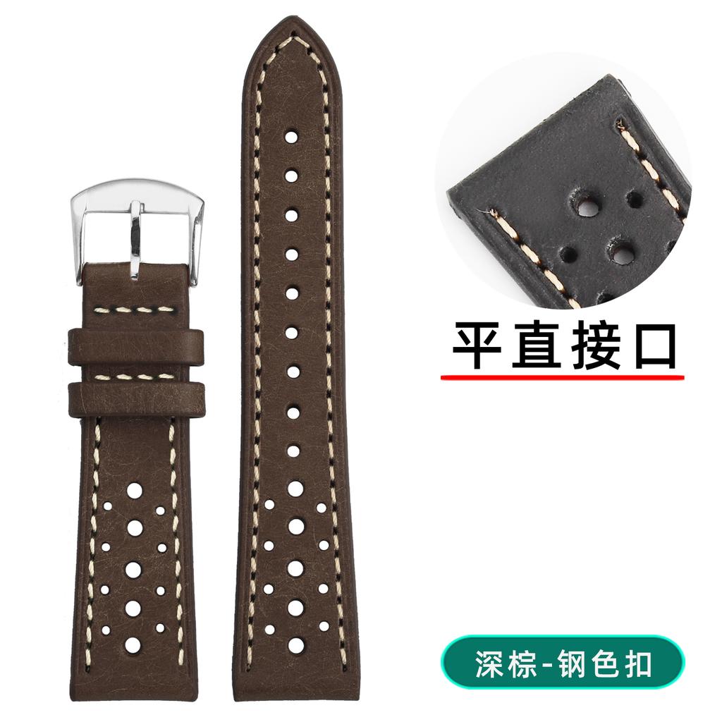 Handmade PUEBLO Italian Cowhide strap 18 19 20 21 22MM for Omega Longines Rolex Soft Retro breathable Genuine leather Watch band