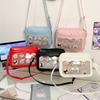 Japanese Harajuku Ita Bag for Women PU Transparent Pocket Itabag High School Girls Uniform JK Crossbody Shoulder Bag Handbags