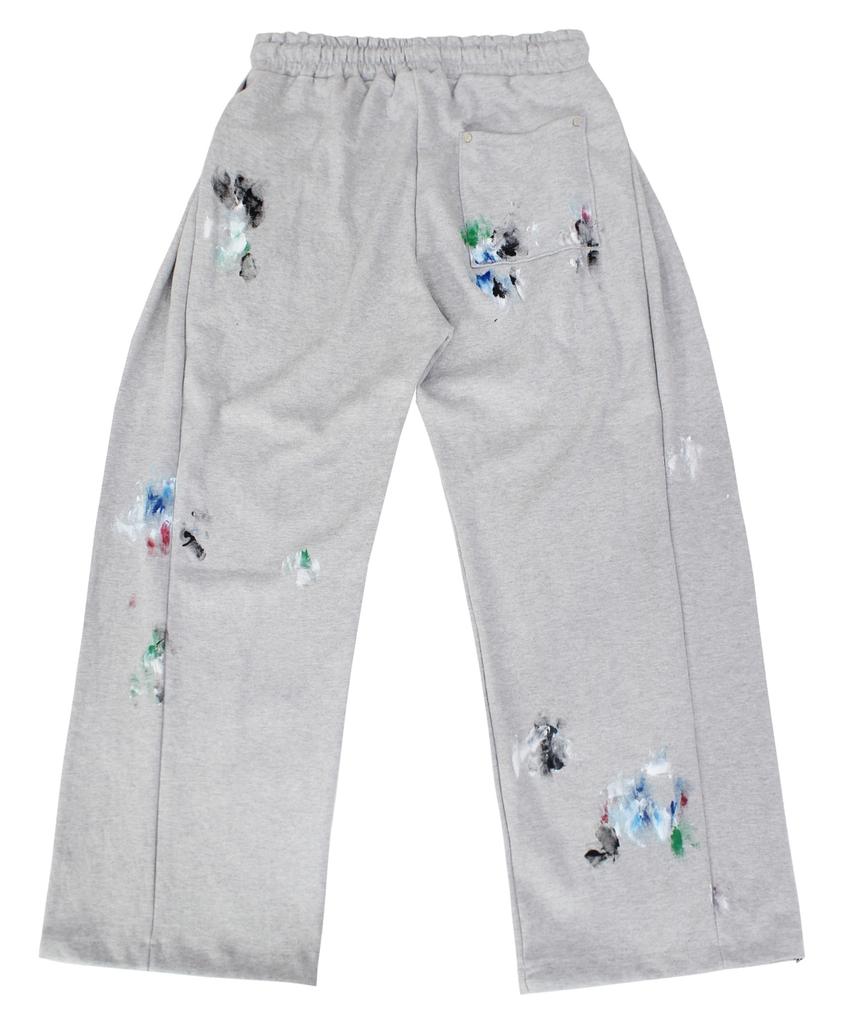 Leondieseu Color Painting Side Tuck Sweatpants (Gray)