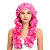 Hair Curling Hat Smooth Satin Soft Breathable Fabric Braids Twists Hat Curling Hat Women Sleeping Long Hair Cap