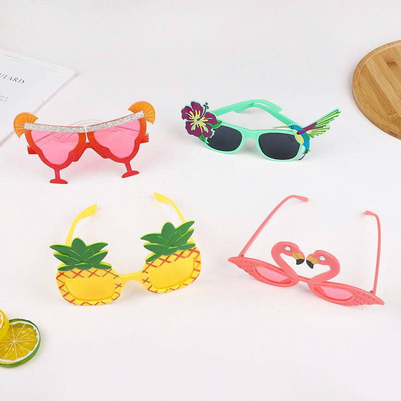 9/6Pcs Hawaiian Glasses Luau Summer Birthday Favors Decoration Tropical Party Fun Dress Prop Sunglasses Beach Wedding Supplies