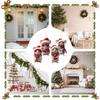 Christmas Mouse Decor Cute 4-Piece 2D Acrylic Christmas Decorations Mouse Holiday Tree Ornaments for Wall Door Window Outdoor
