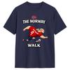 Unisexs Erling Haaland T-Shirts The Norway Walk Reine Baumwolle Oberteile Vintage Kurzarm Rundhals T-Shirts Sommer T-Shirts