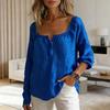 Damen Oberteile V-Ausschnitt Langarm Locker Geschnittene Bluse Einfarbig Dehnbares Halsband Tops Arbeit Party Date Kleidung