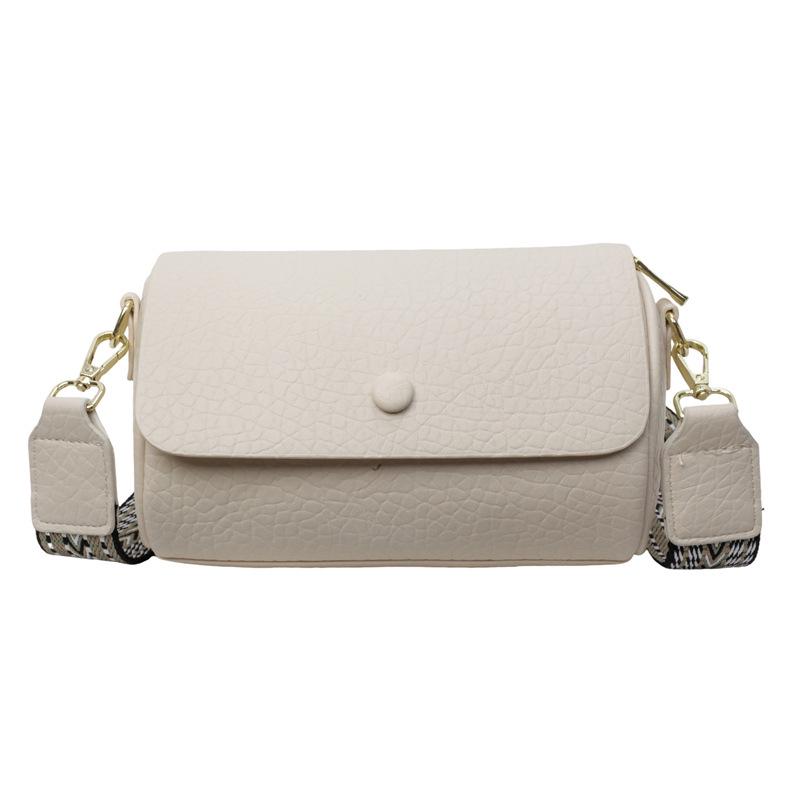 

Trendy Retro Crossbody Women s Bag with Wide Shoulder Strap – Autumn/Winter Collection. грязно-белый