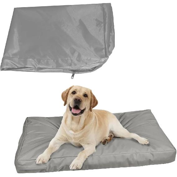 Dog Bed Cover 100% Waterproof Replacement Pet Bed Cover for Dogs Bedding Washable Grey, (Medium)