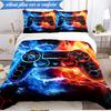 Electric Gaming Control 3pcs K-pop Music Group Bedding set,Ideal for Bedroom, Dormitory,Including Duvet Cover And 2pcs Pillowcases,Fan Gifts