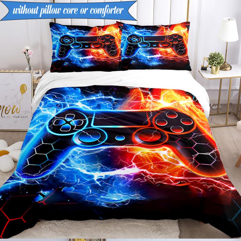 Electric Gaming Control 3pcs K-pop Music Group Bedding set,Ideal for Bedroom, Dormitory,Including Duvet Cover And 2pcs Pillowcases,Fan Gifts
