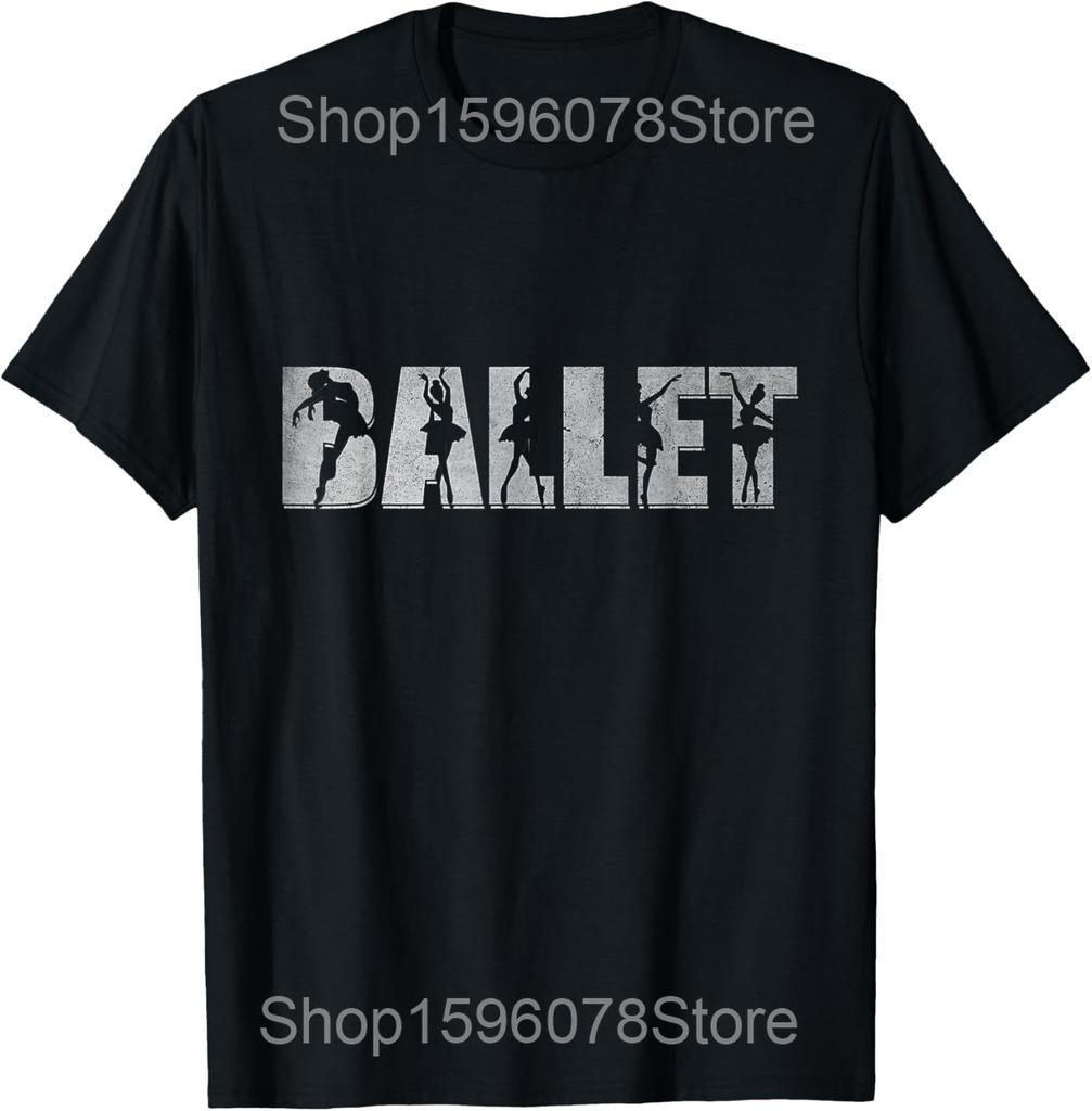 Flicka Älskar Ballerina Balettdans T-shirts Män Humor Streetwear T-shirt Kortärmad Unisex Julklappar Lös Klädsel