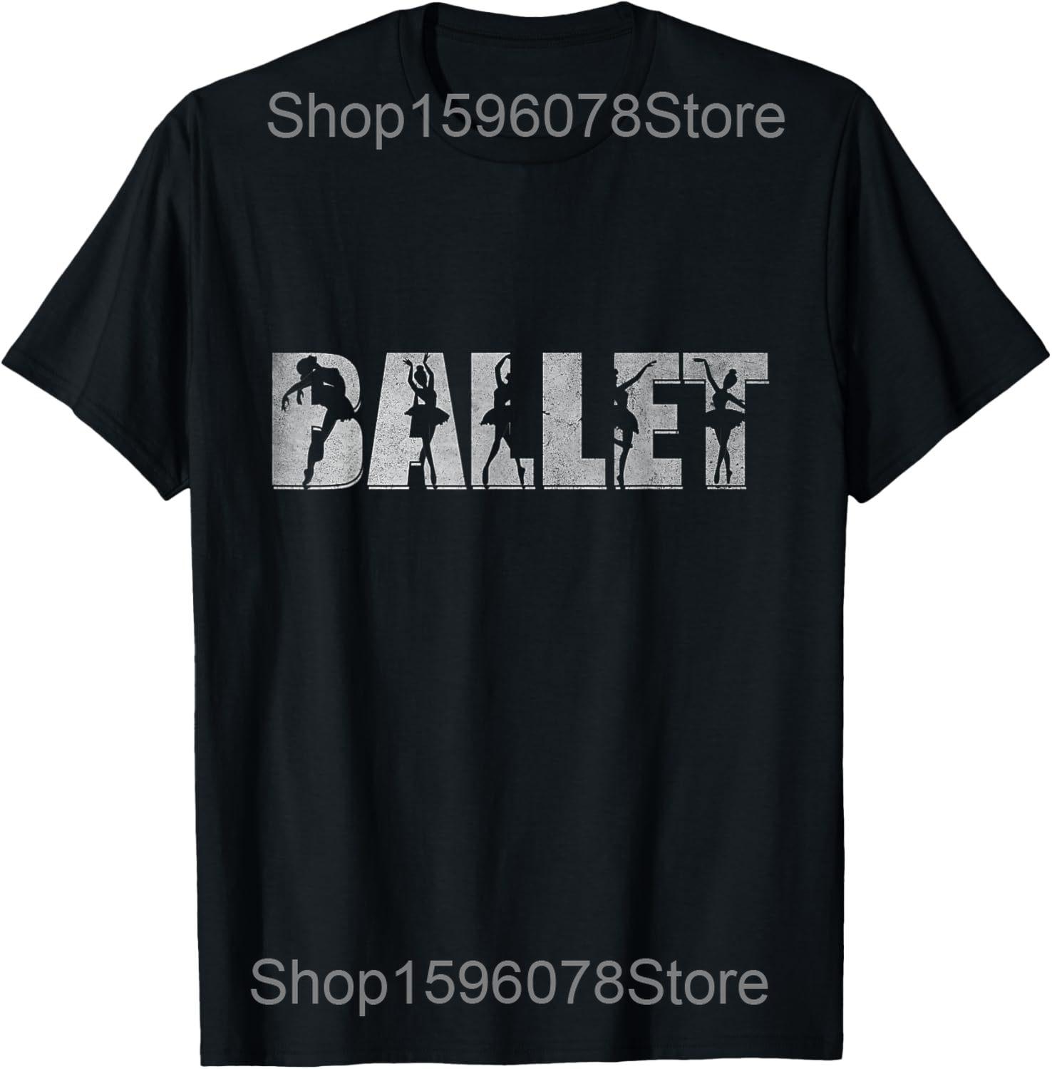 

Girl Loves Ballerina Ballet Dancing T Shirts Men Humor Streetwear Tee Shirt Short Sleeve Unisex Christmas Gifts Loose Clothing 4XL