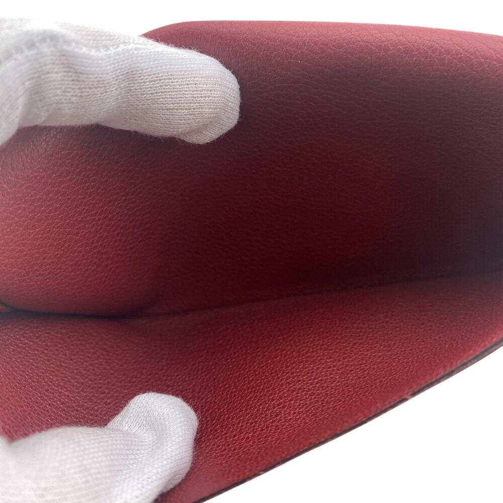 Hermes Bifold Wallet Long Wallet 2016 Evercolor MC2 Fleming Purse Rouge Grena Evercolor Used