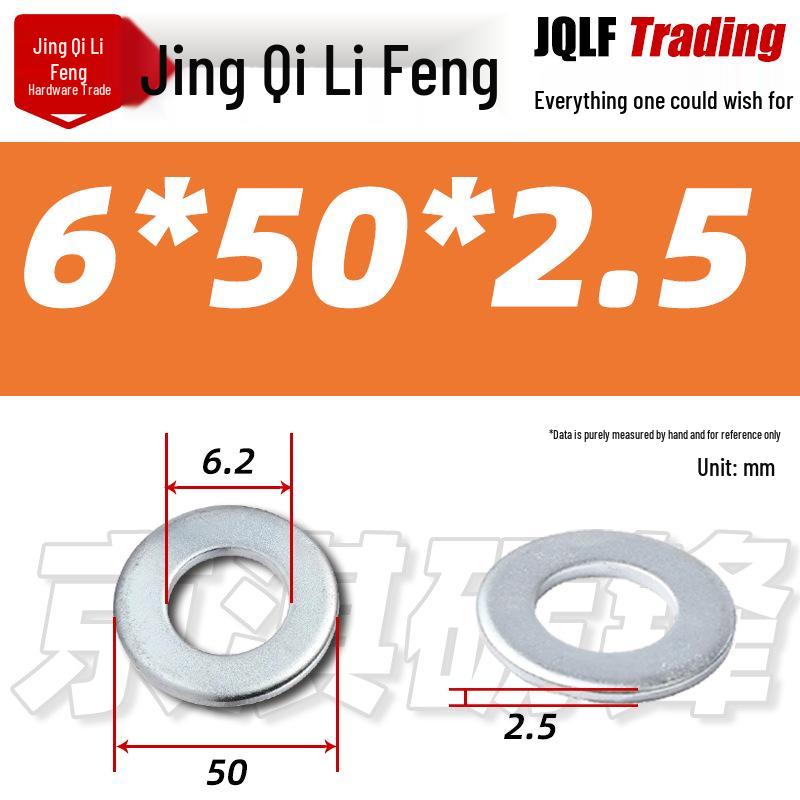 4.8 Grade Galvanized Flat Washer, M3-M14, Thickened Iron Gasket