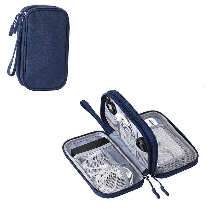 Multi-purpose Digital Gadget Organizer: Storage for Cables, Earphones, Mobile Devices, and U Disks, Portable Handbag and Clutch.