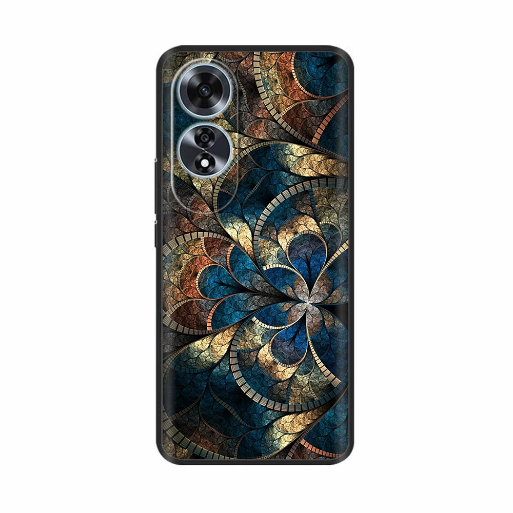 For Oppo A60 4G Case Love Heart Butterfly Soft Silicone Painted Back Cover For Oppo A60 OppoA60 4G Phone Shell Housing Fundas