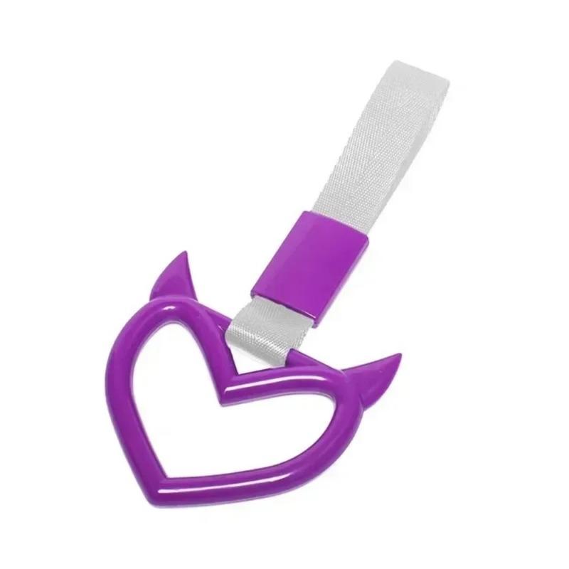 For Car Tow Decoration Belt Train Bus Handle Hand Strap Drift Charm Strap Drift Front Tow Hook Car Styli Tow Rope Heart Ring